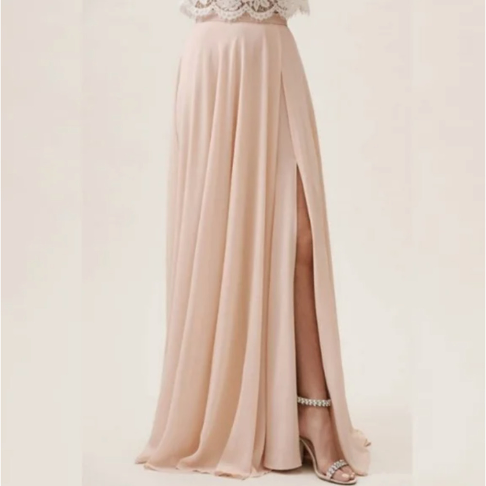 BHLDN Chateau Maxi Bridal Skirt Small , XS Blush NEW - Picture 2 of 5